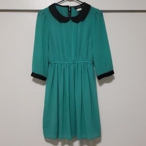 Jade Green/Black School Girl Dress